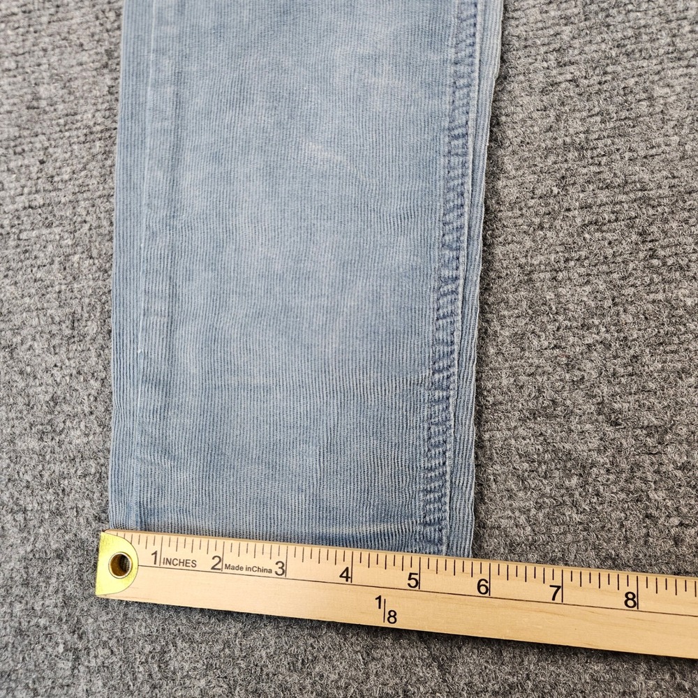 Free People Blue Corduroy Pants Slim Straight Leg Low Rise Size 29 61855-16515 - Picture 9 of 11